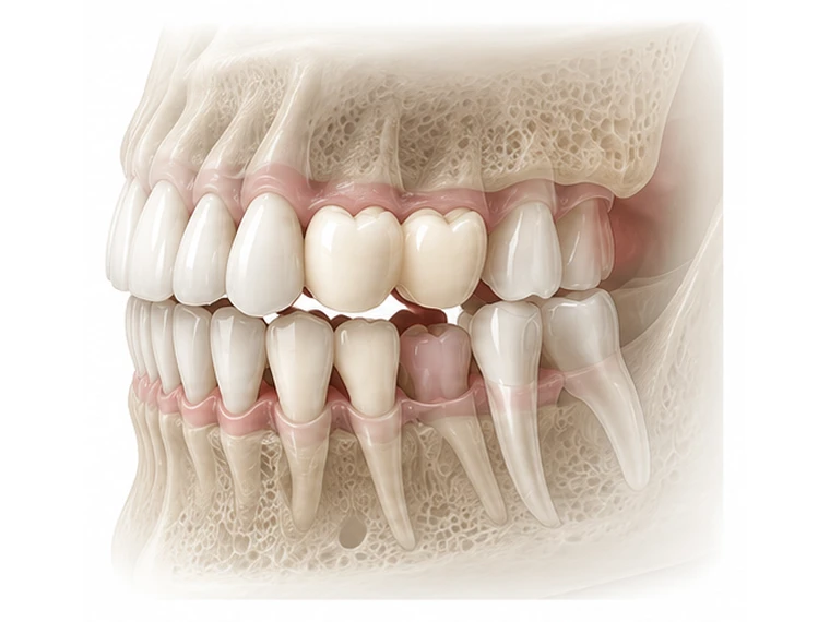 Bridge in place supporting chewing function — Smile Spot Dentistry, Venice FL