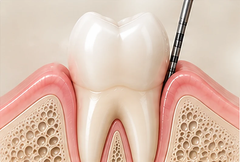 Periodontal Health — periodontal stage illustration, Smile Spot Dentistry Venice FL