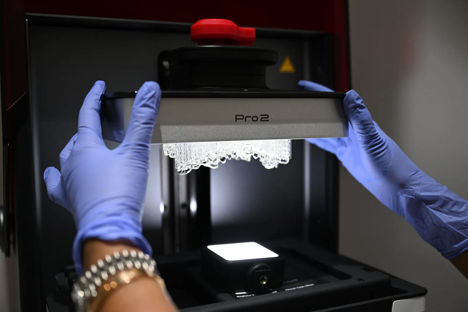 SprintRay Pro 2 printing a high-quality temporary crown — provisional dental crown Venice FL, Smile Spot Dentistry