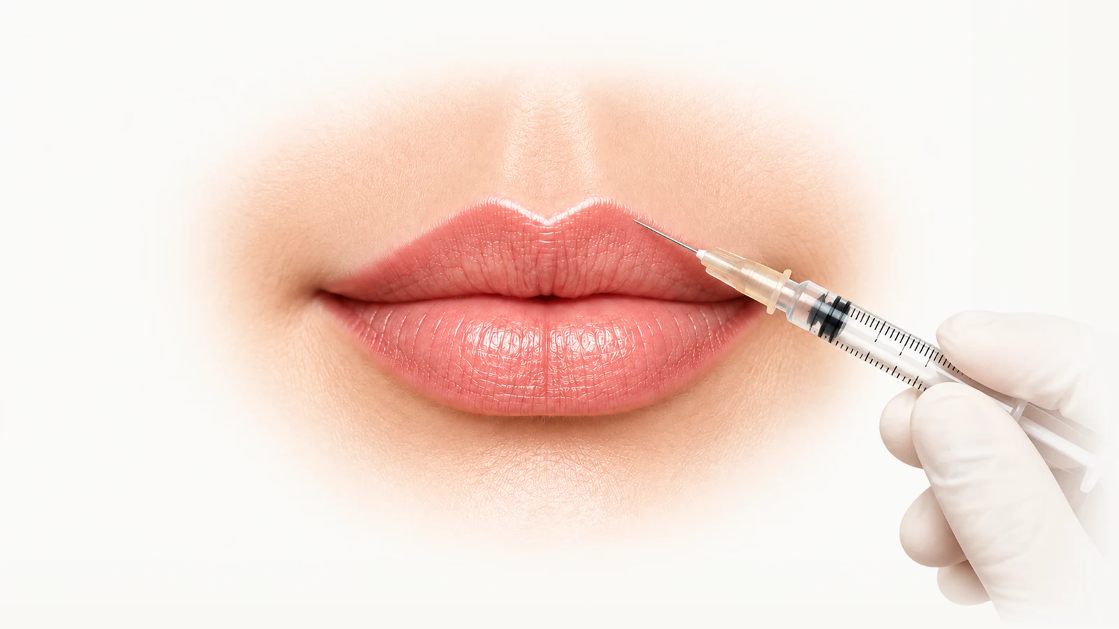 Perioral Botox being administered at the lip — Smile Spot Dentistry, Venice, FL